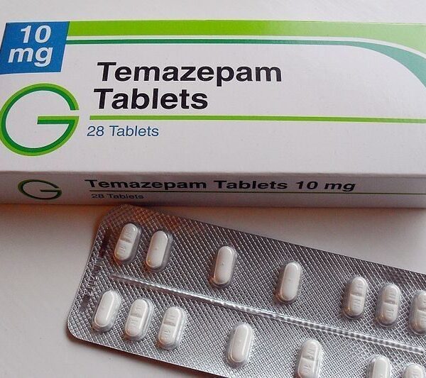 Temazepam 20mg green white capsules blister pack UK”, “Actavis Teva temazepam 20mg pharmacy bottle sealed UK stock